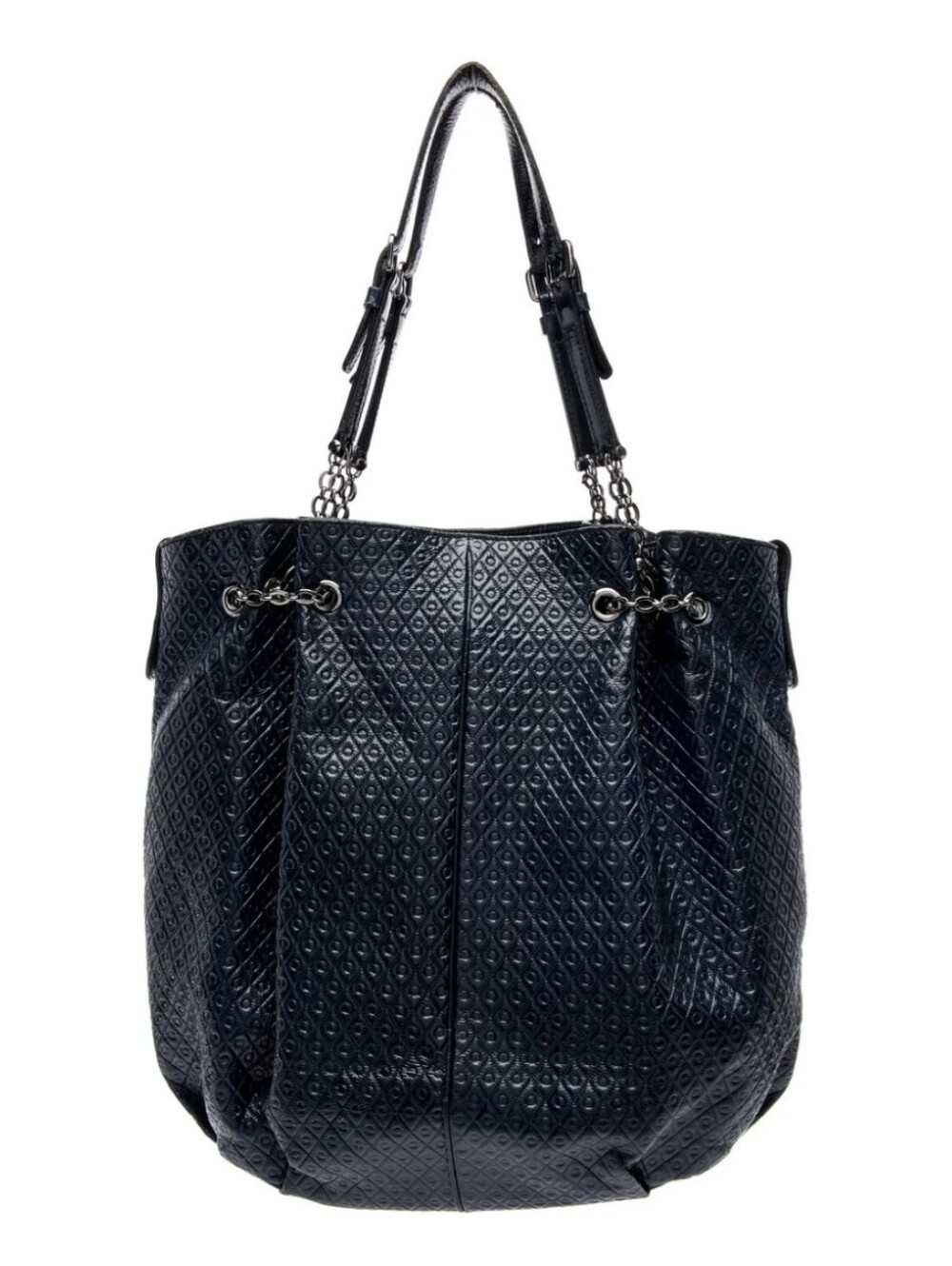 Tod's Authentic Navy Blue Patent Leather Shoulder Bag